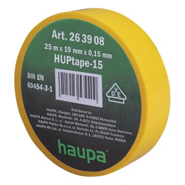 Изолента ПВХ 19мм x 25 м цвет желтый HAUPA 263908 ― HAUPA