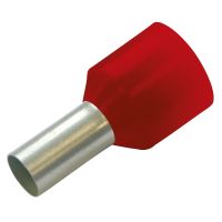 Гильза конечная для устойчивых к коротким замыканиям проводов 10/12 цвет красный, упаковка 100 шт. HAUPA 270912