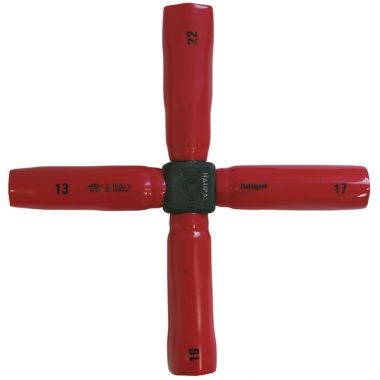 Ключ крестообразный диэлектрический до 1000В VDE РК 10-13-14-17 HAUPA 110076 ― HAUPA