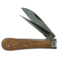 Нож для резки кабеля, с деревянной рукояткой, двухкомпонентный HAUPA 200014