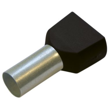 Гильза конечная для двух проводов 1.5/8 цвет черный, упаковка 100 штук HAUPA 270788 ― HAUPA