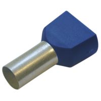 Гильза конечная для двух проводов 2.5/10 цвет синий, упаковка 100 шт. HAUPA 270792