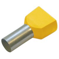 Гильза конечная для двух проводов 6.0/14 цвет желтый, упаковка 100 штук HAUPA 270797